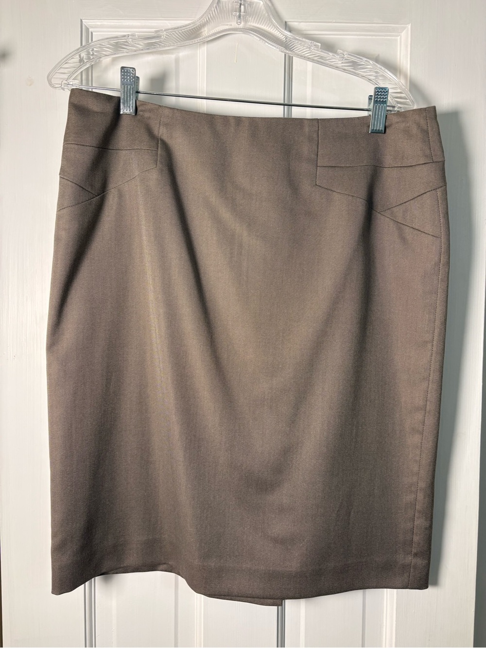 Anne Klein Tailored Taupe Pencil Skirt — Women's Professional Staple